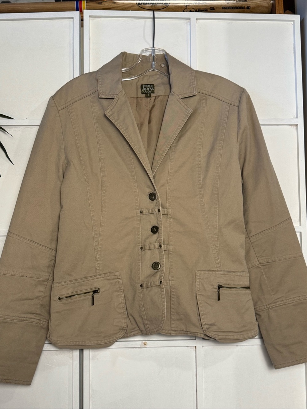 Jeansworks & Co Tan Utility Blazer